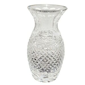 Waterford Glandore Crystal 7" Bud Flower Vase Clear Cut Glass Made in Ireland